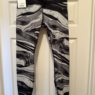 Lululemon Speed Wunder Tight - Marbled White Black EUC Sz 10 Rare Vintage