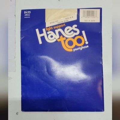 Hanes too light support pantyhose size A-B pearl style #157 new vintage