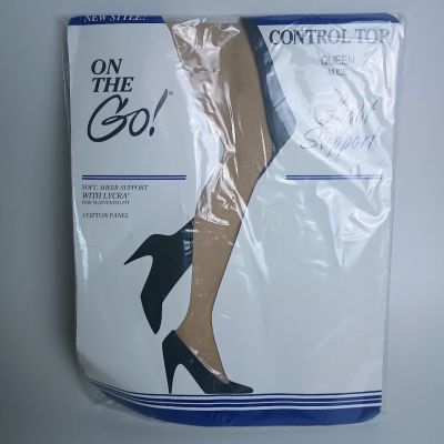 Control Top Pantyhose Nude On The Go Light Support Queen Size