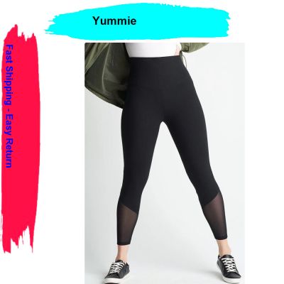 Yummie Women's Power Mesh Shaping Legging, BLACK; YT2-462 Size 3X