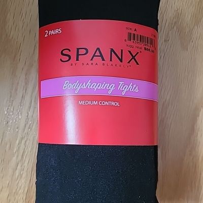 Spanx 2196 Medium Control Body Shaping Tights Black Size A, 2 Pairs