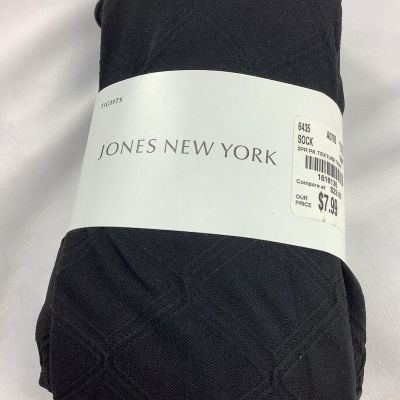 Jones New York Tights Womens M/L Textured Black 2 Pair JEG240818/MB2