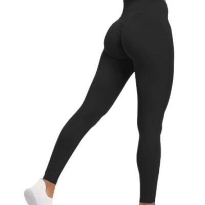 Women's High Waisted Workout Leggings Tummy Control Buttery Soft Yoga Pants M