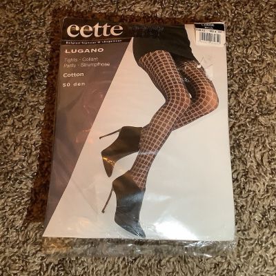 Cette Lugano tights, 50 denier, color black, size: L