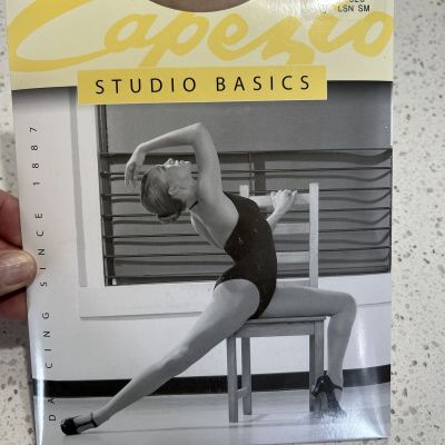 Capezio #1825 Women's Studio Basics Tight. Footed. Light Suntan, Size SM. NIB