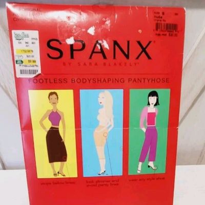 Spanx Size B Nude Footless Super Control Shaping Pantyhose Below Knee A20276