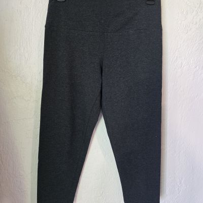 Style & Company Women's High-rise Cotton Capri Leggings Gray Size Medium