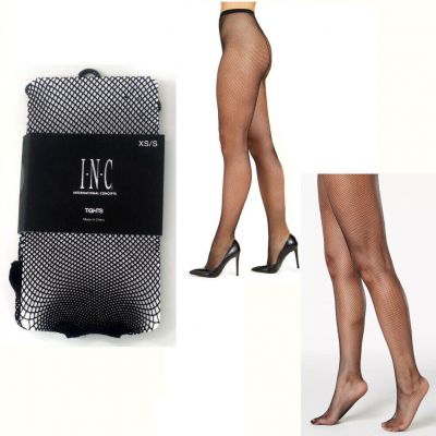 INC International Concepts Fishnet Tights Black Size XS S New