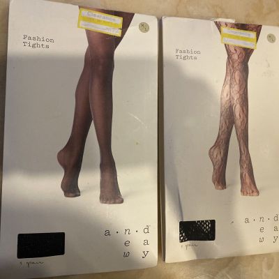 A NEW DAY FASHION TIGHTS SEXY/BEAUTIFUL LOT 2 COLOR -EBONY SIZE M/L BRAND NEW