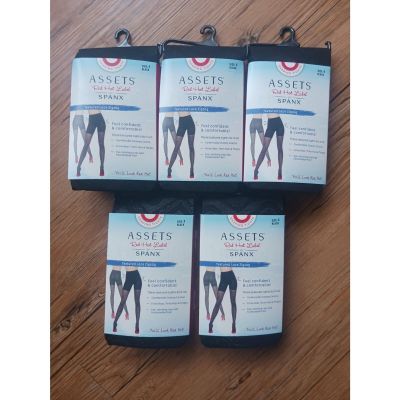 Lot of 5 Assets Red Hot Label by Spanx, Black, Size 4