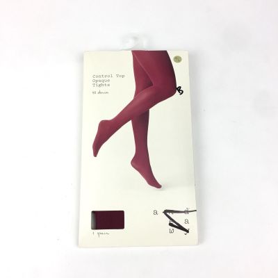 Control Top Opaque Tights Bing Cherry Red M/L Target a New Day NWT Hosiery Women