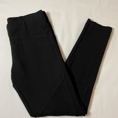 Women's DKNYC Black Moto Style Leggings - Size S