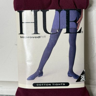 Vintage Hue Improved Fit Cotton Tights Size 2 M/T Maroon - NWT