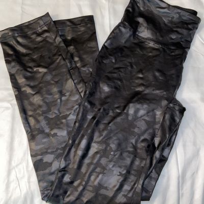 Joe Boxer Shimmer Shiny Camo Leggings L (A12)