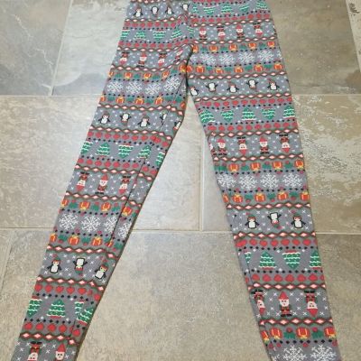 Christmas Holiday Fleece Lined Leggings - Juniors Size: 3 -5 - Warm