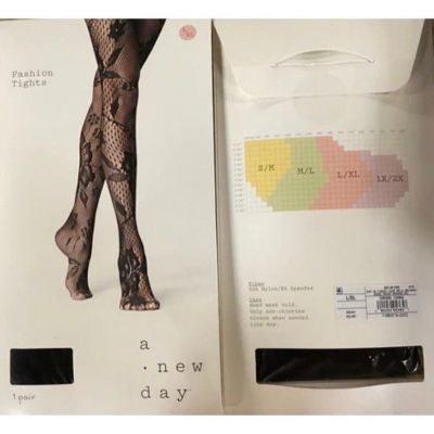 A New Day Women’s Black Fashion Tights-L/XL