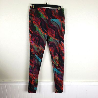 Women's NWT Soft Surroundings Rainbow Abstract Soft Ankle Leggings Size Small