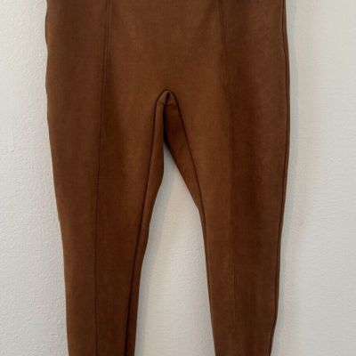 SPANX Pull On Faux Suede Ankle High Rise Leggings Fall Western Size 1X