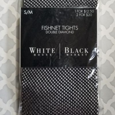 Fishnet Tights Double Diamond White House Black Market Size S/M Black