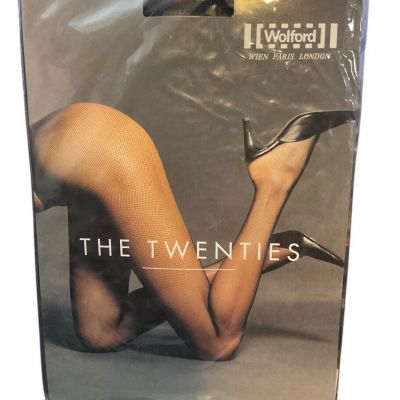 Wolford Fishnet Mesh Stockings Hosiery Pantyhose The Twenties Small 11889 7005