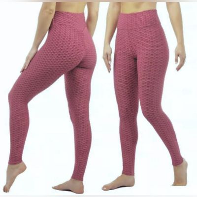 Women’s High Rise Yoga Pants Bubble Textured Scrunch Booty Leggings Workout L/XL