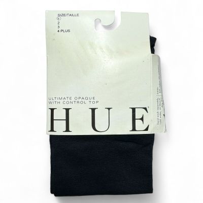 HUE Navy Blue Ultimate Opaque Control Top Tights Womens Size 1 U3271 - 1 Pair