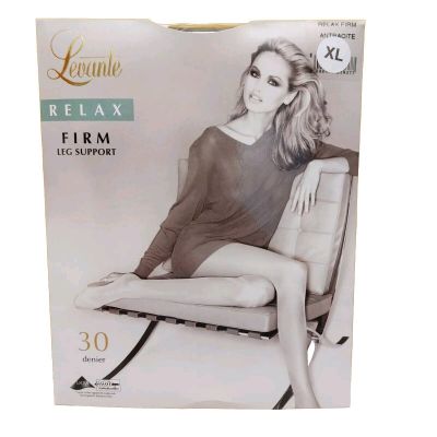 2pk LEVANTE Relax Firm Leg Support Pantyhose Size XL ANTHRACITE  Made in Italy