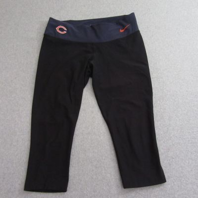 Nike Womens Chicago Cubs Leggings L Blue Dri Fit Stretch Logo Capri