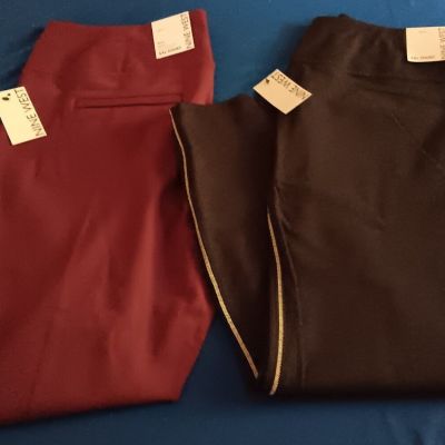 Nine West Leggings Plus Size XXL Short (2 Pair)