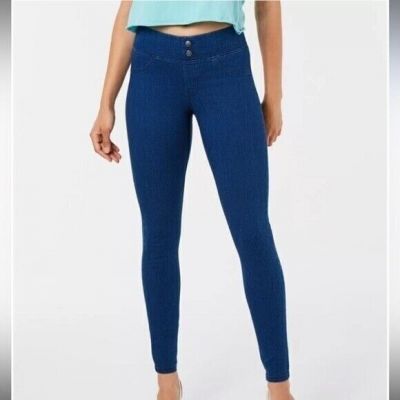 New HUE Women’s Original Smoothing Denim Leggings pants blue XS