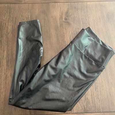 Black Shiny Faux Leather Leggings Women’s XL