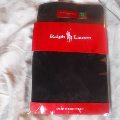 Ralph Lauren Sport Footed Tight Black Womens Medium New Stockings