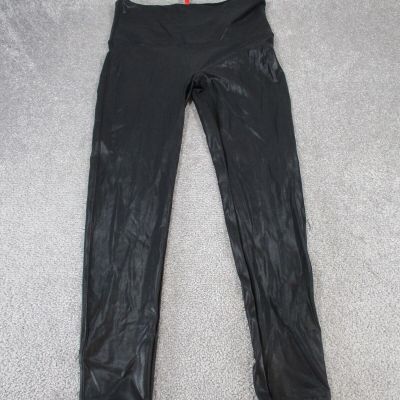 Spanx Leggings Womens 1X Black Faux Leather