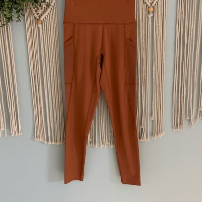 AERIE Offline Goals Hi Rise 7/8 Leggings Pumpkin Burnt Orange Small SHORT