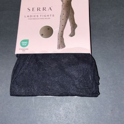 NEW! SERRA BLACK TEXTURED TIGHTS/ LARGE