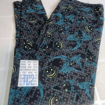 Pre-owned Tc2 Lularoe Leggings Colorful Nightmare Before Christmas