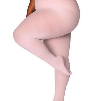 Queen Plus Size Tights Semi Opaque Control Top 5X-Large-6X-Large 1 Pair - Pink