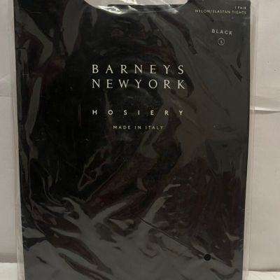 Barney’s New York Pantyhose Size S Black Made In Italy New In Package