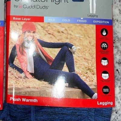 ClimateRight by Cuddl Duds Women Plush Warmth High Rise Fashion Leggings S $35