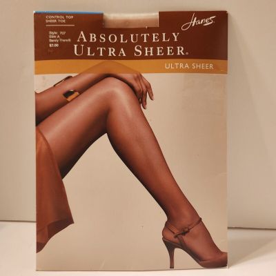 Absolutely Ultra Sheer nylons, style 707 size A, slightly imperfect