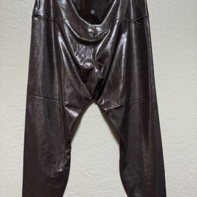 Lululemon Align High Rise Pant Size 18 Shine Radiate Foil French Press 25”