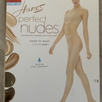 Hanes PN0002 Perfect Nudes Pantyhose Sz M Tummy Control Dark Brown Nude 5