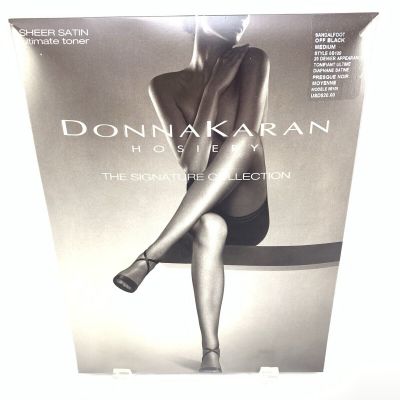 Donna Karan Hosiery Signature Collection Pantyhose 0B109 Off Black Medium Nos