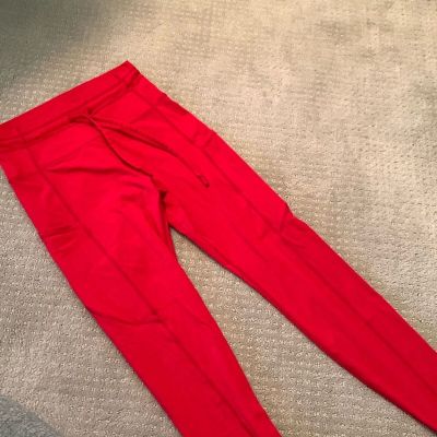 Zyia Red Battleship Drawstring leggings sz 4