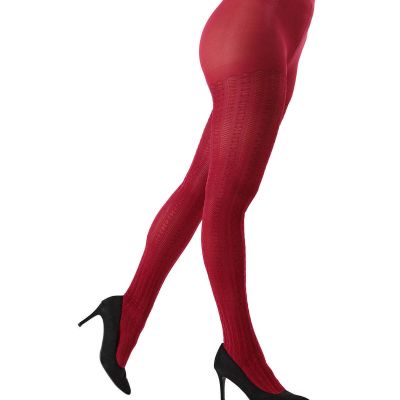 Cable Link Breathable Opaque Tights