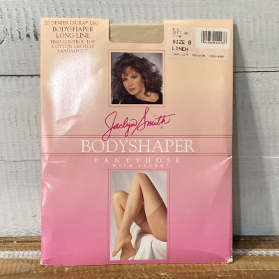 New Jaclyn Smith Body Shaper Pantyhose Size B Linen Sandal foot