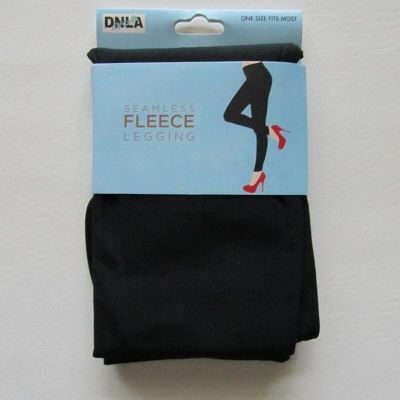 New DNLA Sports Women’s Seamless Fleece One Size Fits Most Black Leggings