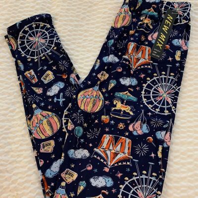 Plus Size Carnival Circus Fair Leggings Fits Sizes 12-18