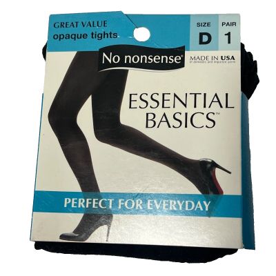 No Nonsense Opaque tights Size D one pair made USA NEW