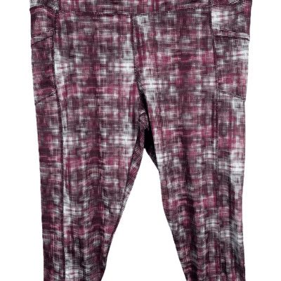 Pro Players Plus Size 3X Leggings Purple Stretch Athleisure Cropped Capri 1357